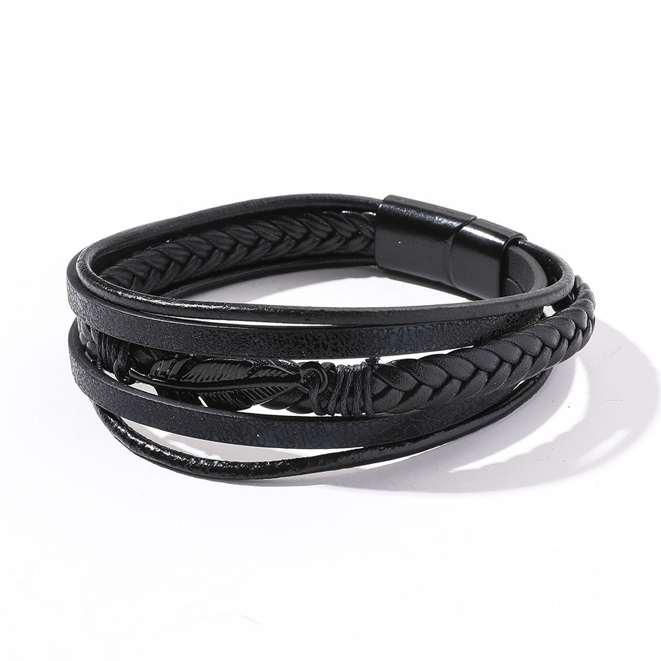 Simple And Fashionable Punk Style Magnetic Multi-layer Bracelet Bracelet